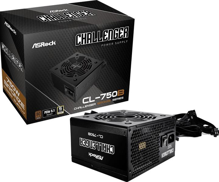 Actual product image AsRock Challenger CL-750B 750W 80+ Bronze PSU (750 W)