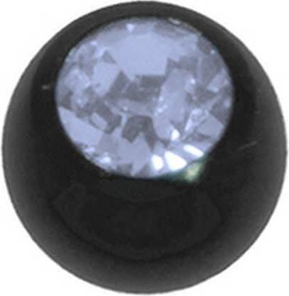 Image du produit Bijouteria Piercing (Cristal Premium, Acier chirurgical 316L, Revêtement PVD (noir))