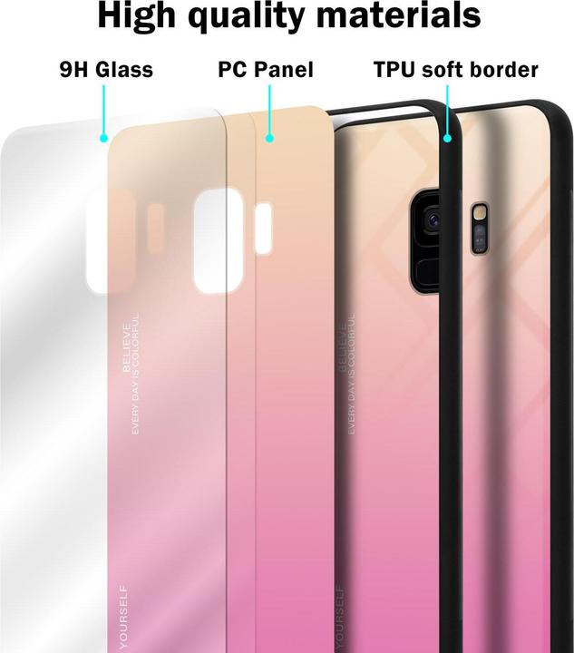 Produktbild Cadorabo TPU 2 Farben Glas Cover (Samsung Galaxy S9+)