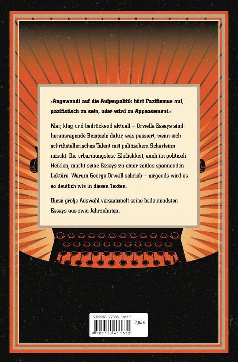 Produktbild Warum ich schreibe. Die grossen Essays (Deutsch, George Orwell, 2022)