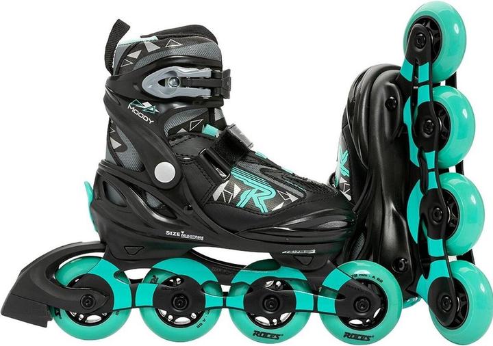 Productafbeelding Roces Schaatsen Moody Girl Tif zwart-grijs-turquoise sp. 400856 03 (30-35) (30, 31, 32, 33, 34, 35)