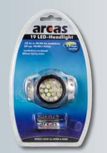 Produktbild Arcas 19 LED headlight incl. 3 x AAA batteries