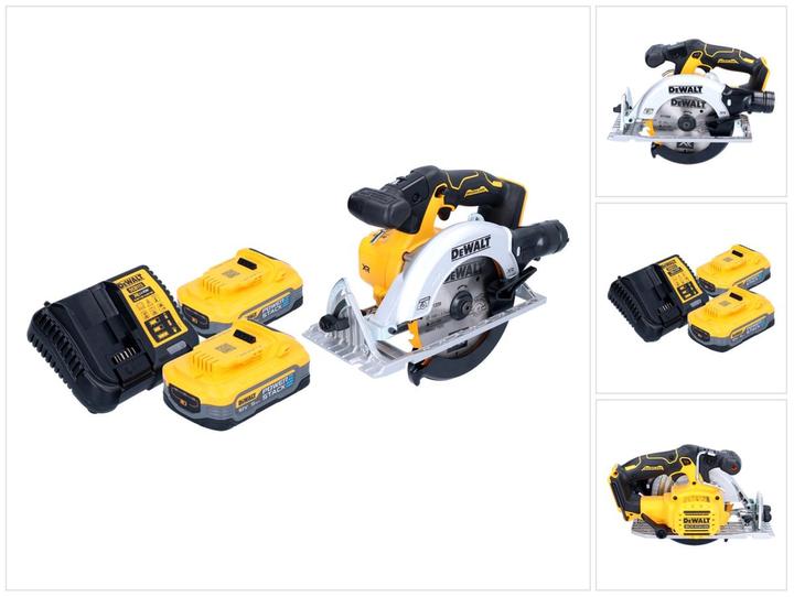 Image du produit DeWalt DCS 565 H2 scie circulaire sans fil 18 V 165 mm sans balais + 2x batterie Powerstack 5.0 Ah +