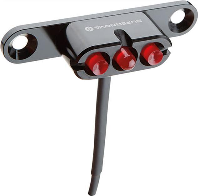 Actual product image Supernova Taillight E3 Tail Light-FR 2, 12V, black Cable exit downwards, 1800mm cable