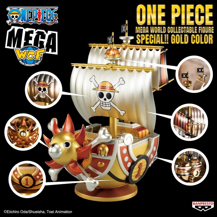 Produktbild Banpresto One Piece Mega WCF Special Gold Color Thousand Sunny 19cm