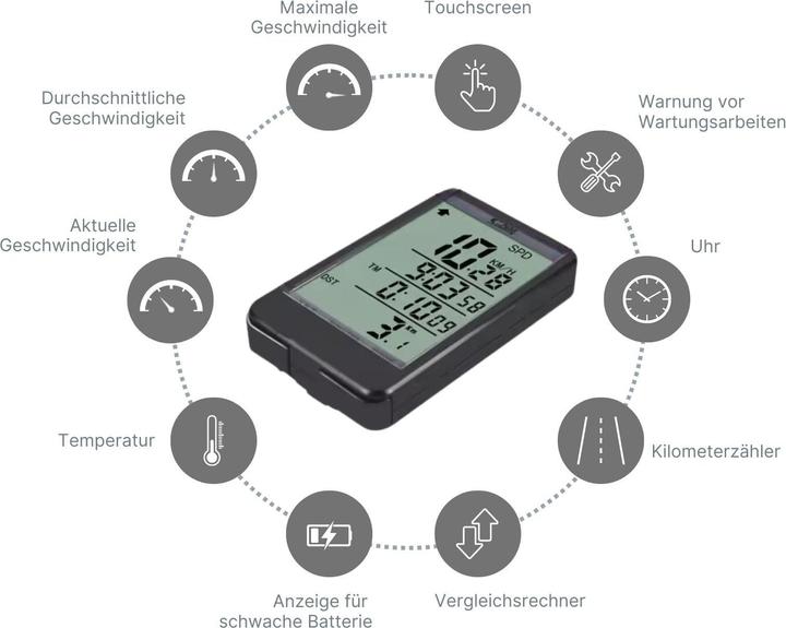 Produktbild Hermex Sunding Fahrradcomputer Velocomputer Bikecomputer Fahrradtacho