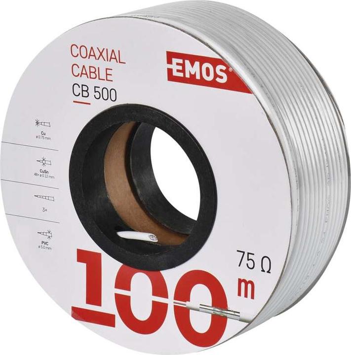Actual product image Emos Coaxial cable CB500, 100m (Antenna cable)