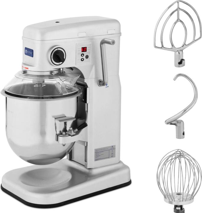 Produktbild Royal Catering Teigknetmaschine Planetenrührwerk 10 l 650 W Planetenrührmaschine (650 W)