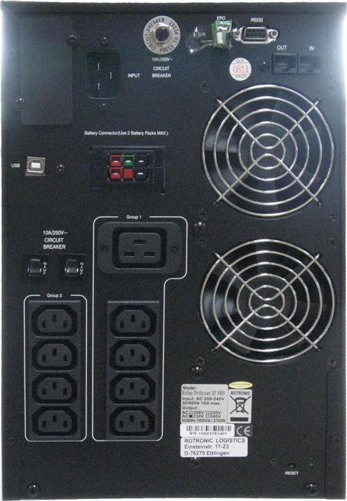 Produktbild Roline ProSecure III 3000 (3000 VA, 2700 W, Online-Doppelwandler USV)