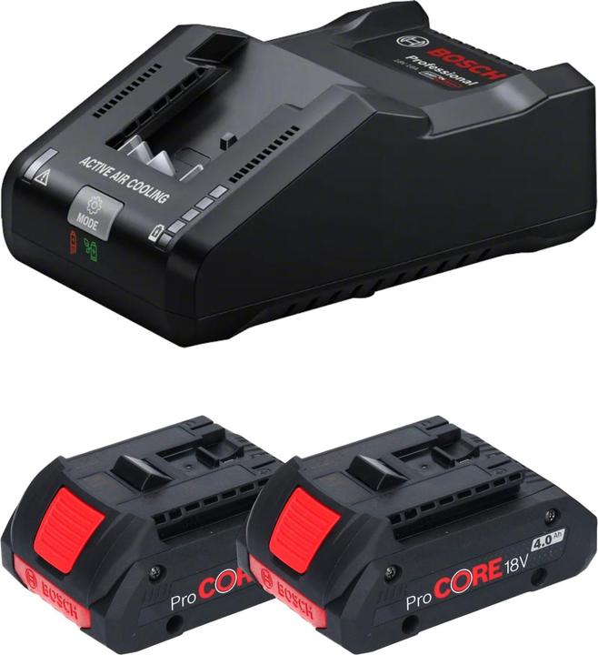Actual product image Bosch Professional Bosch Starter Set 2x ProCORE 18 V 4.0 Ah Professional Li-Ion battery pack ( 2x 1600A016GB ) + GAL (18 V)