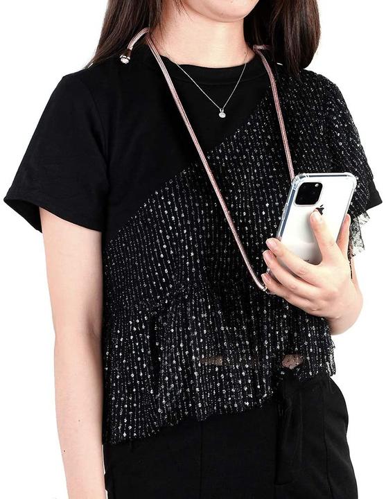 Actual product image PhoneLook Cover rubber transparent with rope pink (Apple iPhone 16e)