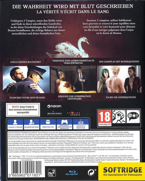 Actual product image Nacon Gaming Vampire: The Masquerade - Swansong (PS4, DE, FR)