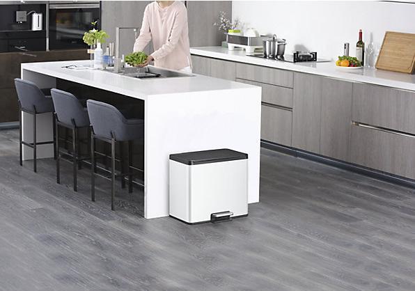Actual product image EKO Pedal bin Casa III white 15+15L (30 l)