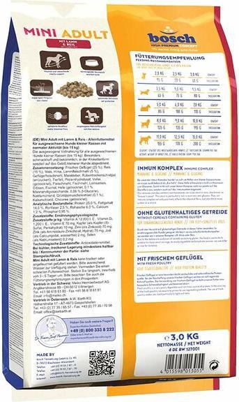 Image du produit Bosch Petfood Mini adulte (Adulte, 1 pcs, 3000 g)