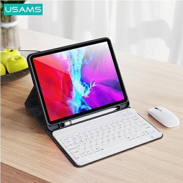 Produktbild Usams Etui Winro z klawiaturą iPad 10.2" fioletowe etui-biała klawiatura/purple cover-white keyboard