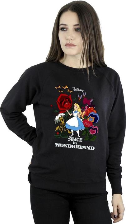 Actual product image Disney Womens/Ladies Alice In Wonderland Flowers Sweatshirt (XXL)