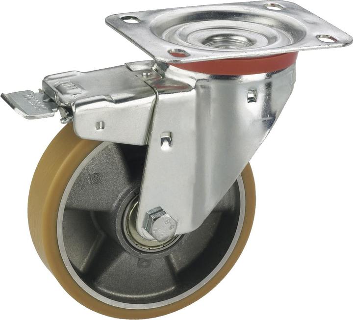 Actual product image Tarrox Transport whip castor, up to 200 kg, 100 x 128 x 30 mm