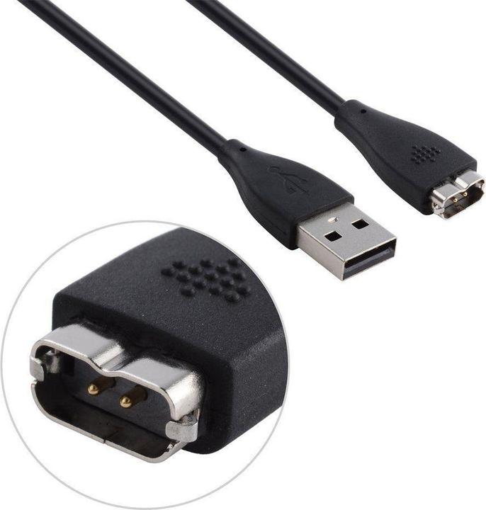 Produktbild JTI Fitbit Charge HR-kompatibles USB-Ladekabel (28 cm) - Schwarz