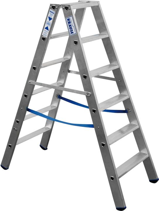 Productafbeelding Krause Aluminium dubbele trapladder, zonder wielen (Steigers, 130 cm)