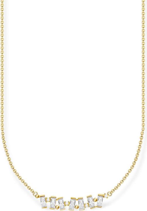 Produktbild Thomas Sabo Kette weisse Steine gold (925 Sterlingsilber, 750 Gelbgold Vergoldung, 45 cm)