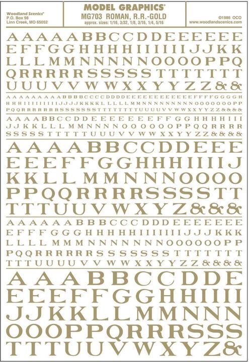 Bachmann Trains Buchstaben, gold
