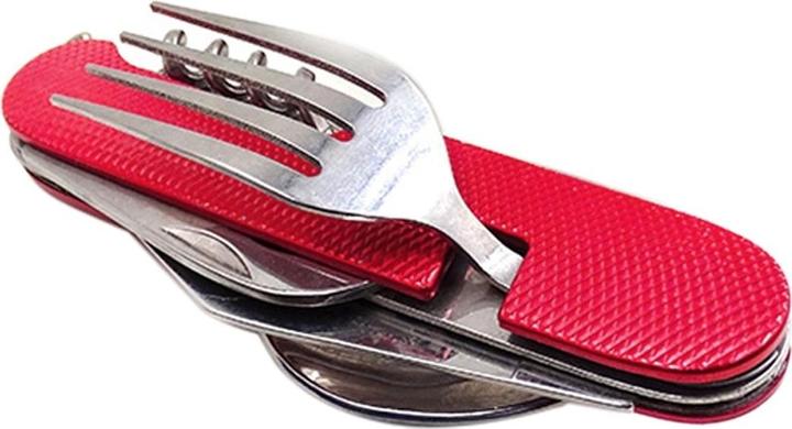 Actual product image König Design 4 in 1Camping Cutlery Set Foldable Travel Cutlery Outdoor Bundeswehr Field Cutlery