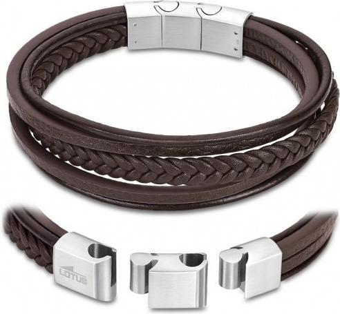 Immagine prodotto Lotus Stile - Bracciale in pelle da uomo LS2051-2 / 1 (Ciuffo, MAT BIJOU)