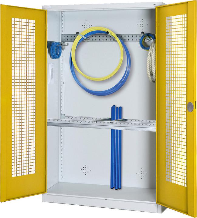 Immagine prodotto C+P Armadio modulare per attrezzature sportive con attrezzatura di base (HxLxP: 195x120x50 cm, con ante
