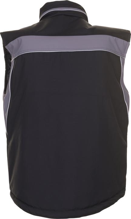 Actual product image Planam unisex winter waistcoat PLALINE black, zinc size 4XL (4XL)