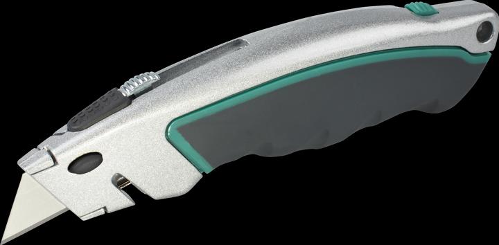 Actual product image wolfcraft Quick-Change Trapezium Blade Knife with Retractable Blade (Cutters)