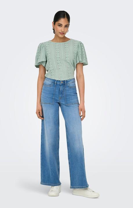 Image du produit Only Normal geschnitten Rundhals Voluminöser Armschnitt Top Top (M)