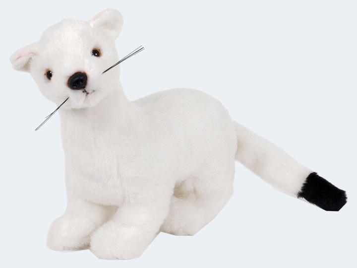 Actual product image Semo Unknown Soft toy weasel, 23 cm, cuddly toy, plush toy, ermine, white (23 cm)