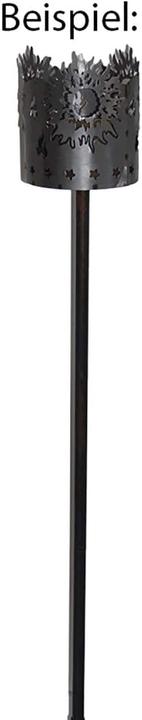Immagine prodotto Novaliv Gartenfackel Hirsch Feuerschale Metall mit Stiel Brennmittel Solarlampe LED