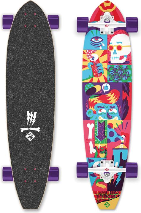 MGA Longboard Street Surfing Cut KickTail 36 ' Comics (5.51")