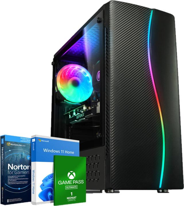 Actual product image Kiebel Gaming PC Taipan AMD Ryzen 5 5500, 32GB DDR4, NVIDIA RTX 3060 12 GB, 1TB SSD, Windows 11 (AMD Ryzen 5 5500, 32 GB, 1000 GB, GeForce RTX 3060)