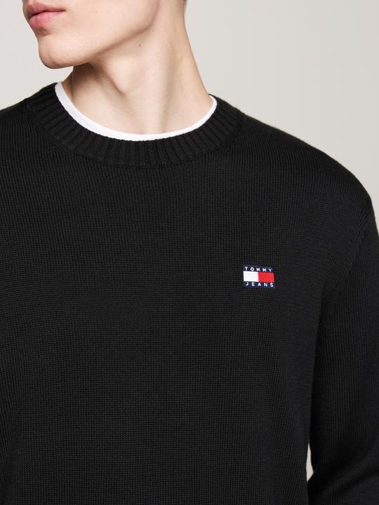 Actual product image Tommy Hilfiger Tommy Jeans Regular Badge Wolmix Trui - Zwart - Maat M (M)