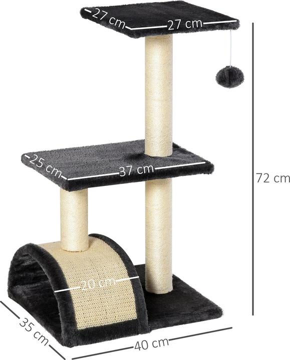 Immagine prodotto Jamb Albero per gatti (72 cm, Grigio scuro Beige)