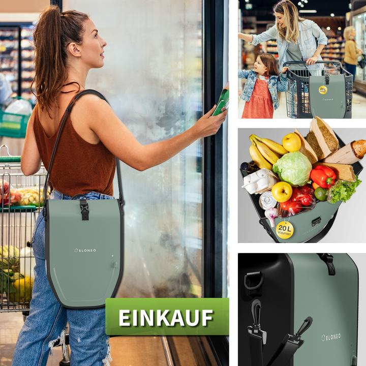 Image du produit Eloneo Sacoches vélo étanches avec LED (20 l, Sacoches)
