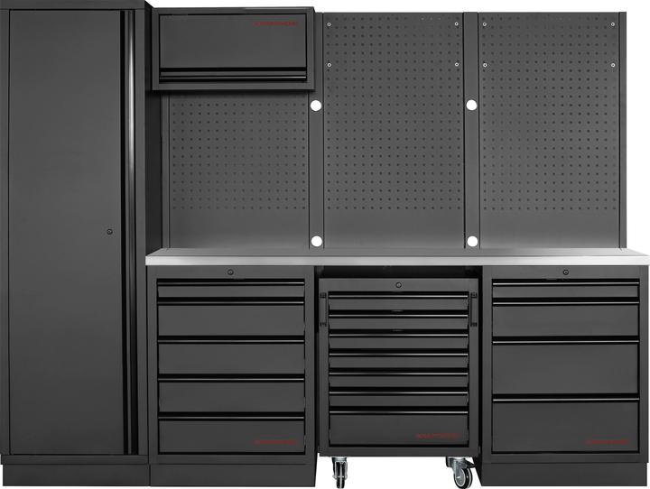 Actual product image Kraftwerk MOBILIO BLK Kombi Lochwand Edelstahl (264 cm, 200 cm)