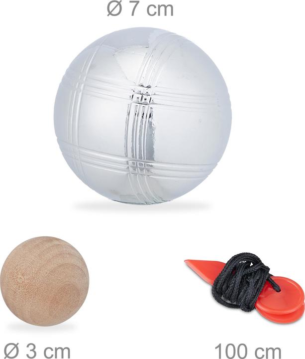 Produktbild Relaxdays Boule Kugeln (3 x, 70 mm)