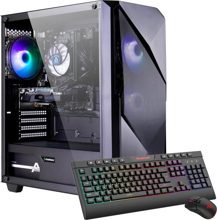 Actual product image Hyrican GAMEMAX Striker 7447 Ryzen 5 7500F 32GB DDR5 1TB SSD RTX 4070 (AMD Ryzen 5 7500F, 32 GB, 1000 GB, GeForce RTX 4070)