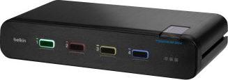 Produktbild Belkin F1DN204KVM-UNN4, 3840 x 2160 Pixel, 4K Ultra HD, Rack-Einbau, Schwarz