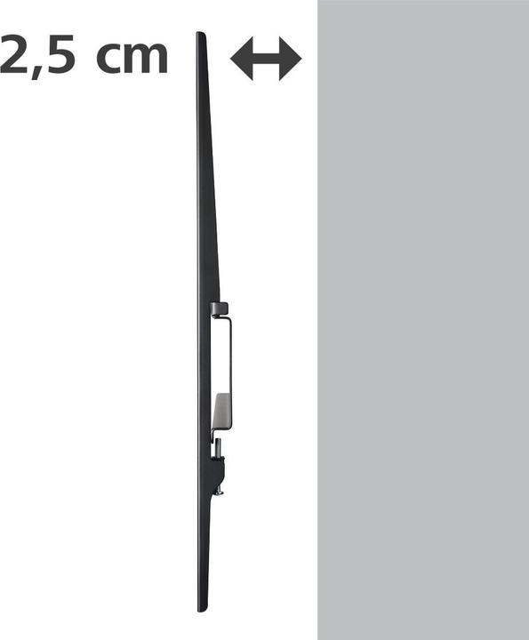 Image du produit Hama Support TV mural, fixe, 229 cm (90") jusqu'à 60 kg, distance du mur 2,5 cm (Mur, 90", 60 kg)