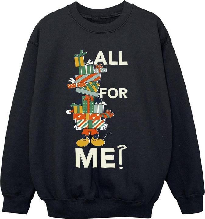 Actual product image Disney Girls Mickey Mouse Presents All For Me Sweatshirt (116)