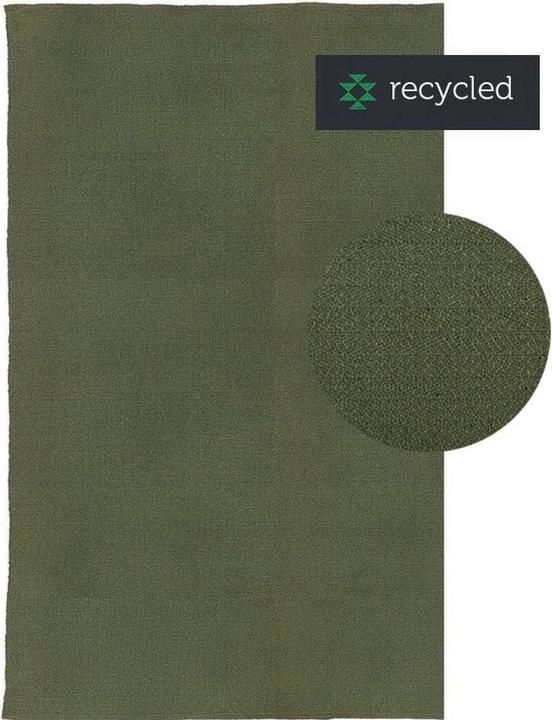 Immagine prodotto Liv Interior Tappeto in cotone a spina di pesce 70 cm x 140 cm, Verde (70 x 140 cm)