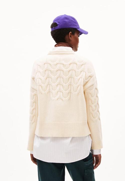 Produktbild Armedangels Alaania Pullover Stand-Up Collar Oatmilk (M)
