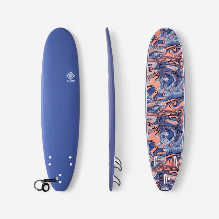 Image du produit Olaian Mousse pour planche de surf 7'8' - 500 bleu (7'8")