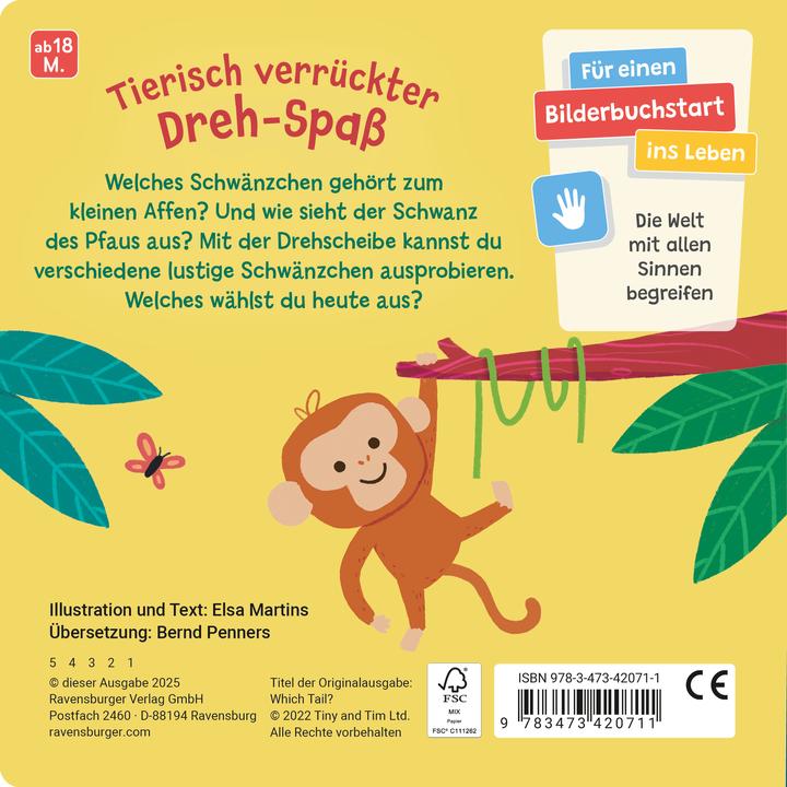 Produktbild Ravensburger Was wedelt da? Spielbuch ab 18 Monaten, Bilderbuch, Pappbilderbuch (Deutsch)
