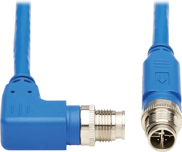 Immagine prodotto Eaton M12 X-Code Cat6 1G UTP CMR-LP Cavo Ethernet ad angolo retto M/M IP68 PoE Blu 5m 16,4 f (UTP, CAT6, 5 m)