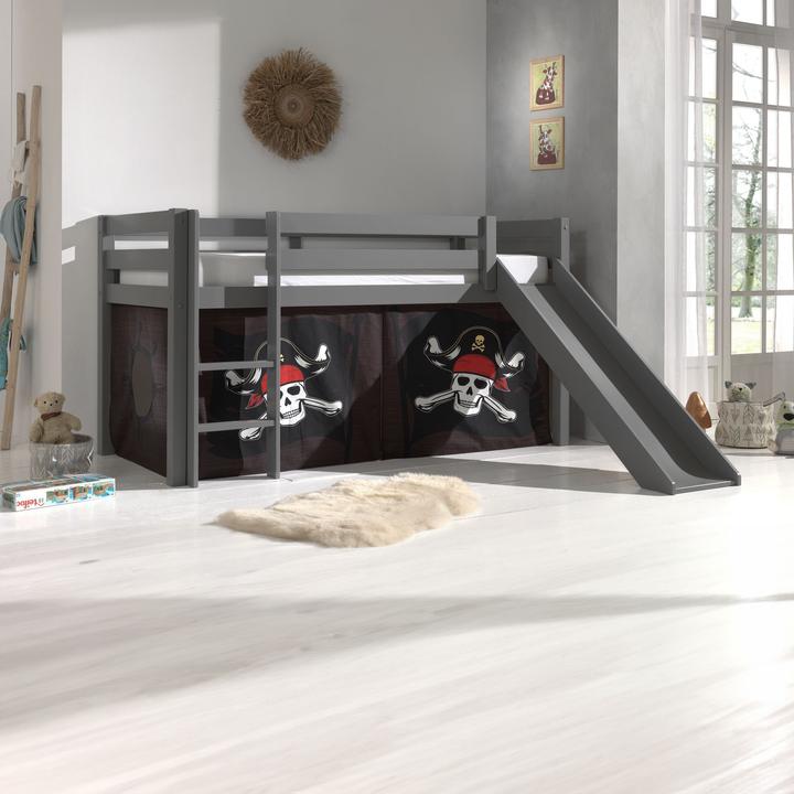 Immagine prodotto Vipack Letto piratesco a mezza altezza con scivolo (90 x 200 cm)
